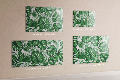 Magnetic erase board Monstera leaves
