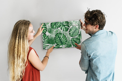 Magnetic erase board Monstera leaves