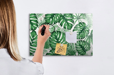 Magnetic erase board Monstera leaves