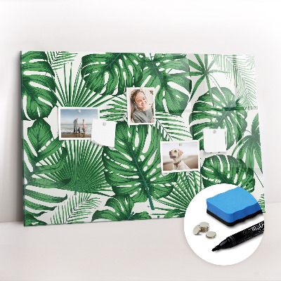 Magnetic erase board Monstera leaves