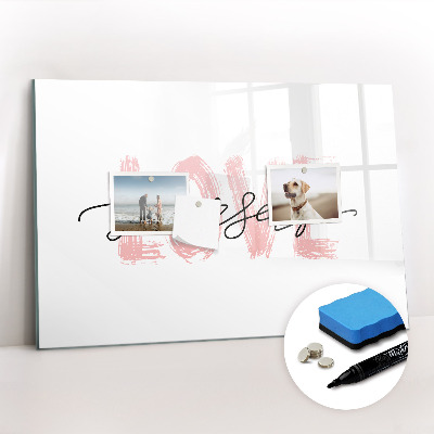 Magnetic drawing board Love yourself inscription