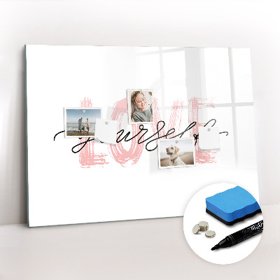 Magnetic drawing board Love yourself inscription