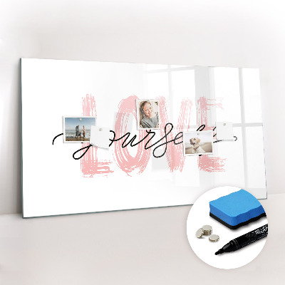 Magnetic drawing board Love yourself lettering