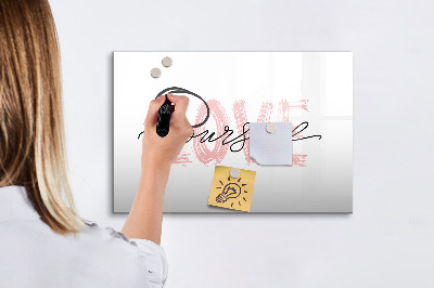 Magnetic drawing board Love yourself inscription