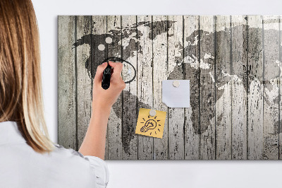 Magnetic writing board Board world map