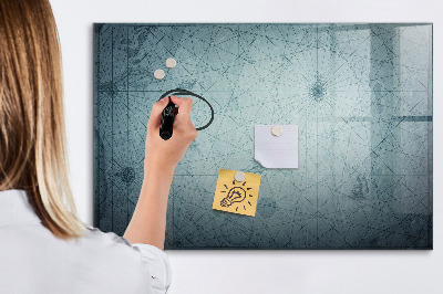 Magnetic writing board Vintage map