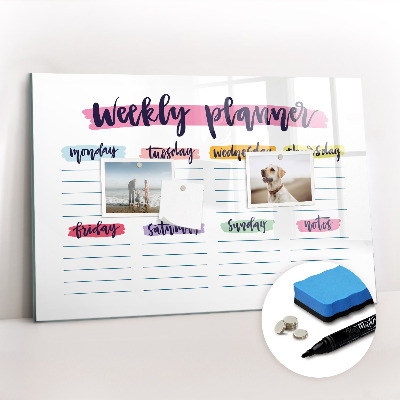 Magnetic erase board Handwritten planner