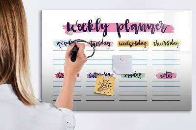 Magnetic erase board Handwritten planner