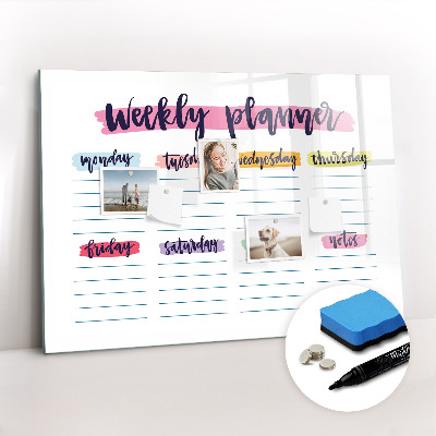 Magnetic erase board Handwritten planner