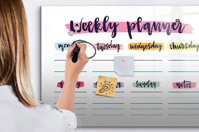 Magnetic erase board Handwritten planner