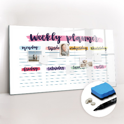 Magnetic erase board Handwritten planner