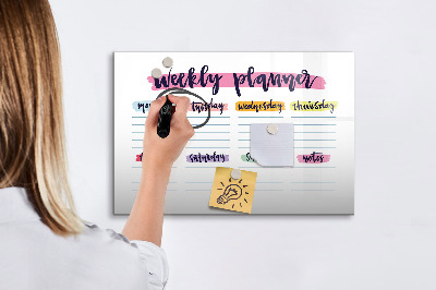 Magnetic erase board Handwritten planner