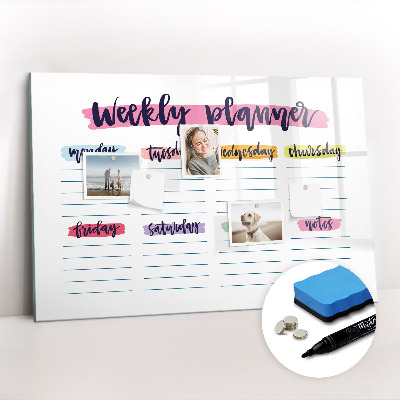 Magnetic erase board Handwritten planner