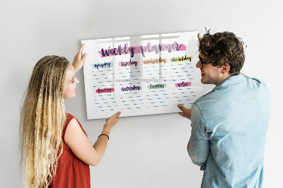 Magnetic erase board Handwritten planner