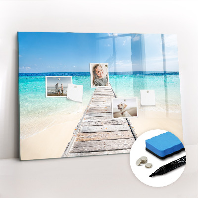 Magnetic erase board Tropical island