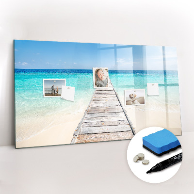 Magnetic drawing board Tropical island