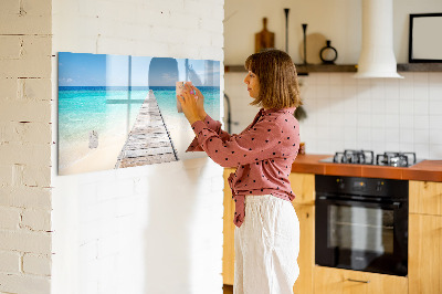 Magnetic drawing board Tropical island