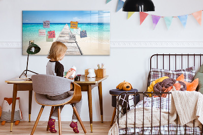 Magnetic erase board Tropical island