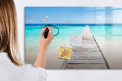 Magnetic erase board Tropical island