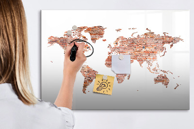 Magnetic erase board Old brick map