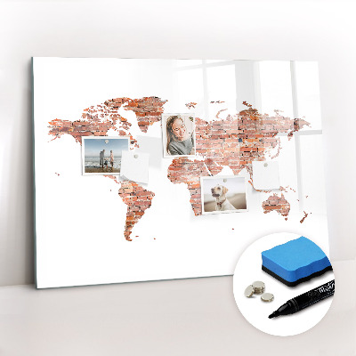 Magnetic erase board Old brick map