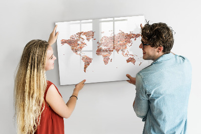 Magnetic erase board Old brick map
