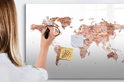Magnetic erase board Old brick map