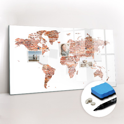 Magnetic erase board Old brick map