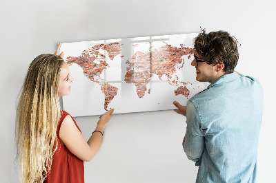 Magnetic erase board Old brick map