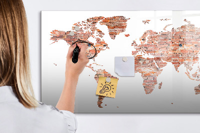 Magnetic erase board Old brick map