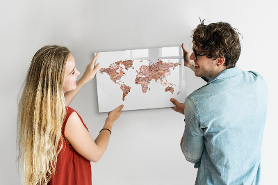 Magnetic erase board Old brick map