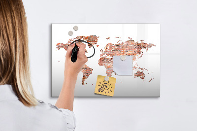 Magnetic erase board Old brick map