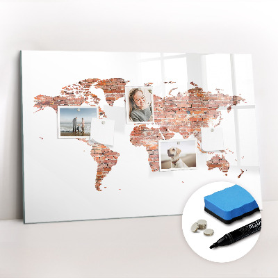Magnetic erase board Old brick map