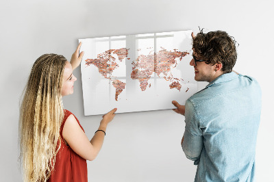 Magnetic erase board Old brick map