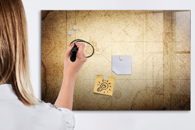 Magnetic writing board Old world map