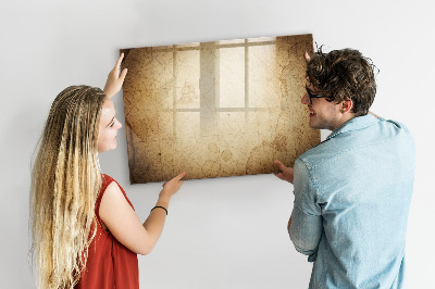 Magnetic erase board Old world map
