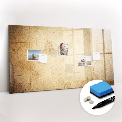 Magnetic erase board Old world map