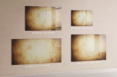 Magnetic writing board Old world map