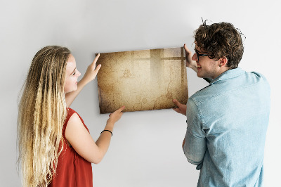 Magnetic erase board Old world map