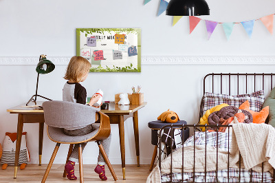Magnetic writing board Weekly menu