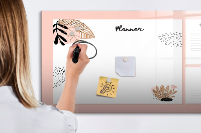 Magnetic board for drawing drawing Planner notebook