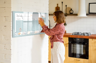 Magnetic board for writing Weekly Schedule