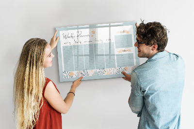 Magnetic erase board Weekly schedule