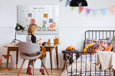 Magnetic writing board Weekly planner