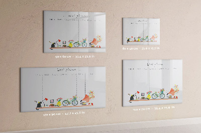 Magnetic writing board Weekly planner