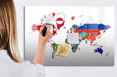 Magnetic board for drawing National Flag Map