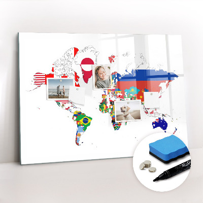 Magnetic board for drawing National Flag Map