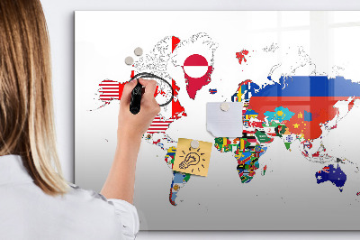 Magnetic board for drawing National Flag Map