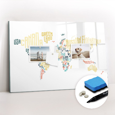Magnetic writing board Names of countries