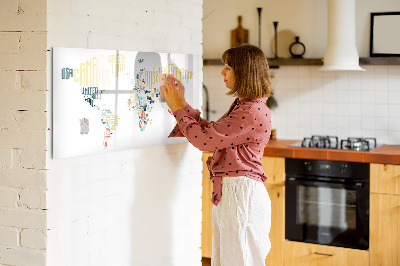 Magnetic board with marker Names of countries